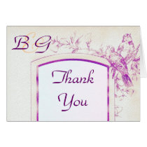 Songbird Shabby Chic WEDDING Thank-You cards