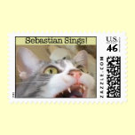 Songs For Cats - Sebastian Postage Stamp stamps