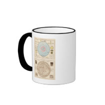 Sonnensystem, Mondkarte Celestial Map Coffee Mug
