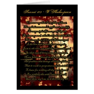 Sonnet 109 card