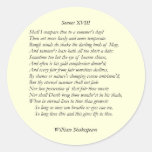 Sonnet # 18 by William Shakespeare Round Sticker