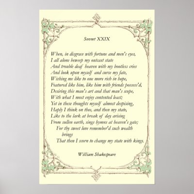 William Shakespeare Sonnet