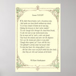 Sonnet # 34 by William Shakespeare posters