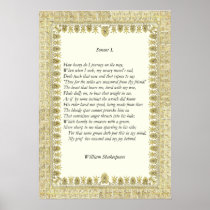 Sonnet # 50 by William Shakespeare Poster