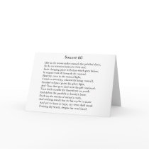 Sonnet 60 - Greeting Card