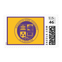 Sonniton State University Seal - Purple/Gold Postage Stamps