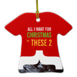Sonogram Ornament - All I Want - 2 Little Feet ornaments