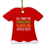 Sonogram Ornament - All I Want - 2 Little Feet ornaments