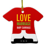 Sonogram Ornament - Love Marriage Baby Carriage ornaments