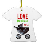 Sonogram Ornament - Love Marriage Baby Carriage ornaments