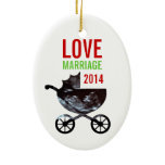 Sonogram Ornament - Love Marriage Baby Carriage ornaments