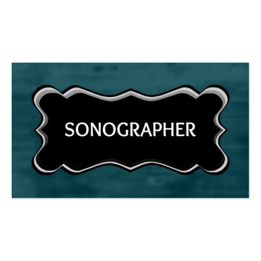 Sonographer Elegant Name Plate Business Card