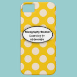 Sonography Student iPhone 5 Case Yellow Polka Dots casemate cases