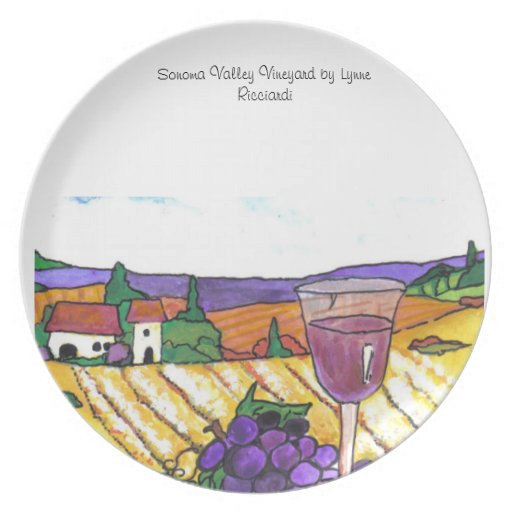 Sonoma Valley Vineyard Plate