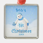 Son's 1st Christmas Snowman Ornament