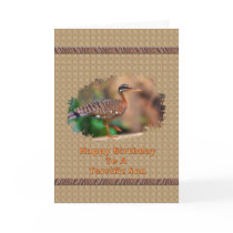 Son's Birthday Card with Sun Bittern Bird