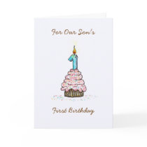 Son's First Birthday cards by pamdicar Son's First Birthday cards