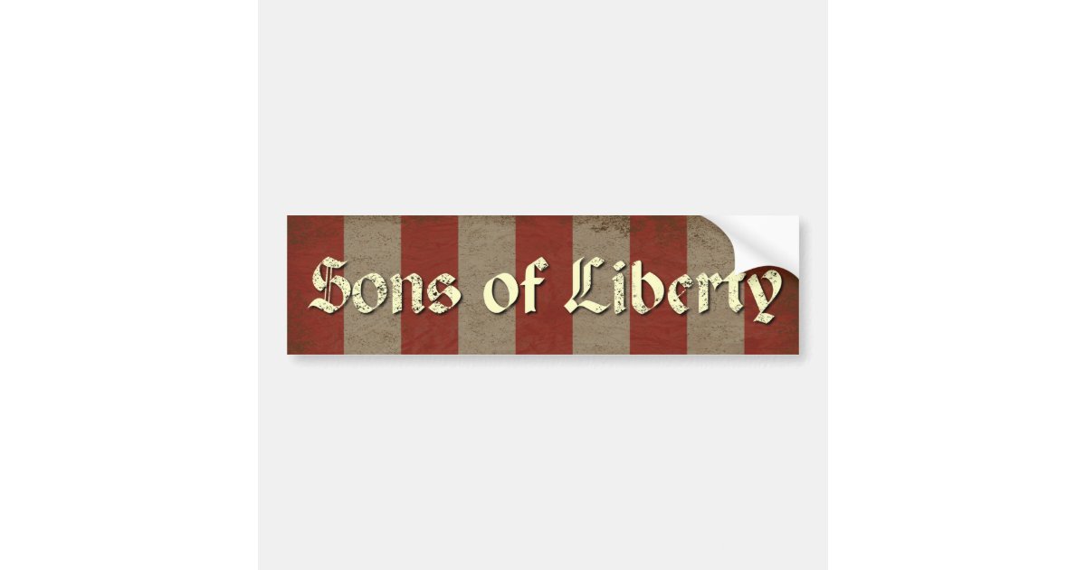 Sons of Liberty Flag Bumper Sticker Zazzle