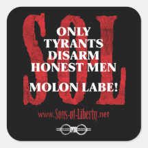 Sons of Liberty MOLON LABE stickers
