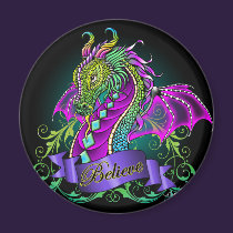 Sonya Believe Rainbow Dragon Magnet magnets