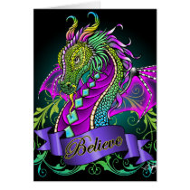rainbow, dragon, sonya, myka, jelina, believe, fantasy, fairy, faerie, faery, art, magic, Cartão com design gráfico personalizado