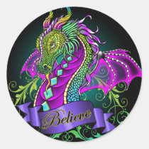 rainbow, dragon, sonya, myka, jelina, believe, fantasy, fairy, faerie, faery, art, Sticker with custom graphic design