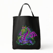 "Sonya" Rainbow Believe Dragon Canvas Tote Bag by mykajelina "Sonya" Rainbow Believe Dragon Canvas Tote Bag