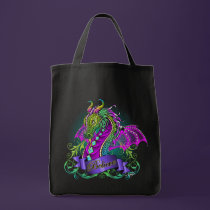 "Sonya" Rainbow Believe Dragon Canvas Tote Bag bags