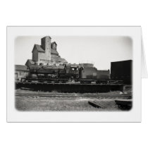 Soo Line Steam Engine on Turntable Greeting Cards