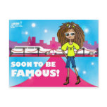 Soon to be famous, Justine postcards