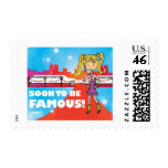 Soon to be famous, Miss O Postage Stamps