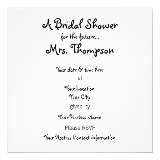 "Soon to be... Mrs." Bridal Shower Invitation