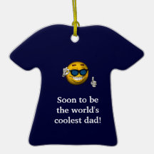 "Soon to Be the World's Coolest Dad" [a] Christmas Ornaments