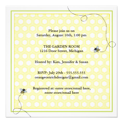 Soon to Bee Baby Shower Invitation