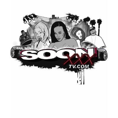 Soon XXX TV Ladies black T-shirt by soonxxxtvdotcom