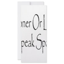 Sooner Or Later I'll Speak Spanish Personalized Rack Card