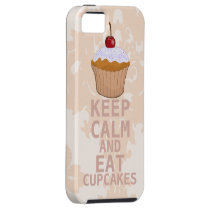 Soothing Peachy Damask KEEP CALM AND Eat Cupcakes iPhone 5 Cases