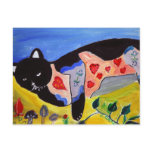 SOOTY THE FOLK HEART CAT POST CARD