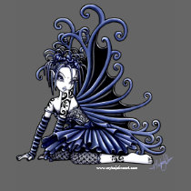 "Sophia" Blue Tattoo Fairy Art Top t-shirts