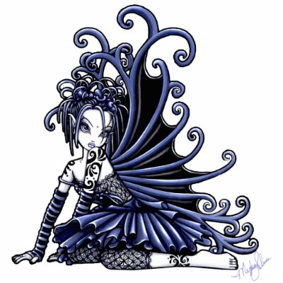 Sophia Cute Blue Tattoo Fairy
