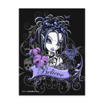 Sophia Lilly Believe Butterfly Fairy Postcard by mykajelina Sophia Lilly Believe Butterfly Fairy Postcard