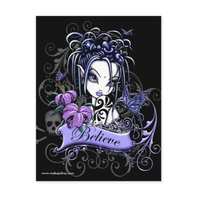 Sophia Lilly Believe Butterfly Fairy Postcard by mykajelina