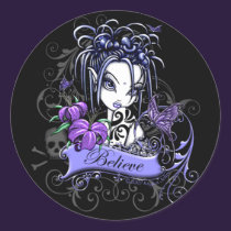 "Sophia Lilly" Believe Fairy Art Stickers stickers
