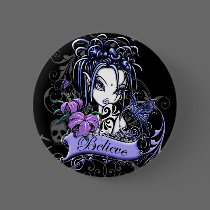 Sophia Lilly Believe Flower Fairy Button by mykajelina Sophia Lilly Believe Flower Fairy Button