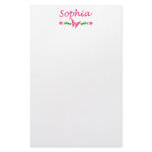 Sophia (Pink Butterfly) Stationery