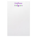 Sophia (Purple Butterfly) Stationery Design