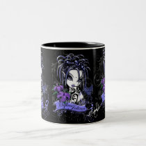 sophia, purple, lilly, butterfly, mug, tattooed, faery, faerie, fairy, fae, gothic, goth, fairy girls, art, Mug with custom graphic design