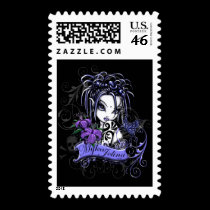Sophia Purple Lilly Butterfly Postage postage