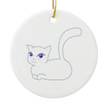 Sophie the Glamorous White Cat ornaments