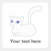 Sophie the Glamorous White Cat Stickers